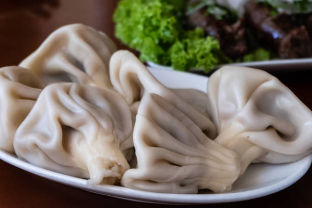 istock Georgian traditional Khinkali with meat 1194882653