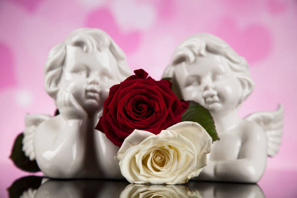 istock Angel, Happy Valentine's Day, mirror background 1194885011