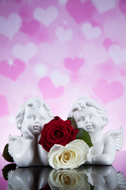 istock Angel, Happy Valentine's Day, mirror background 1194885013