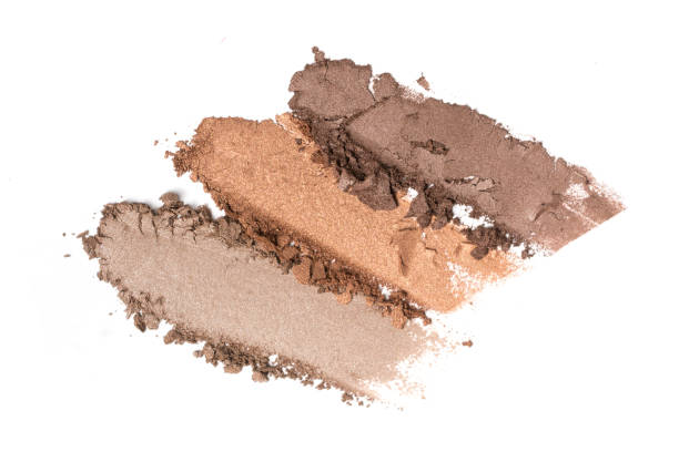 istock Brush stroke of crushed bright brown eye shadow 1194890220