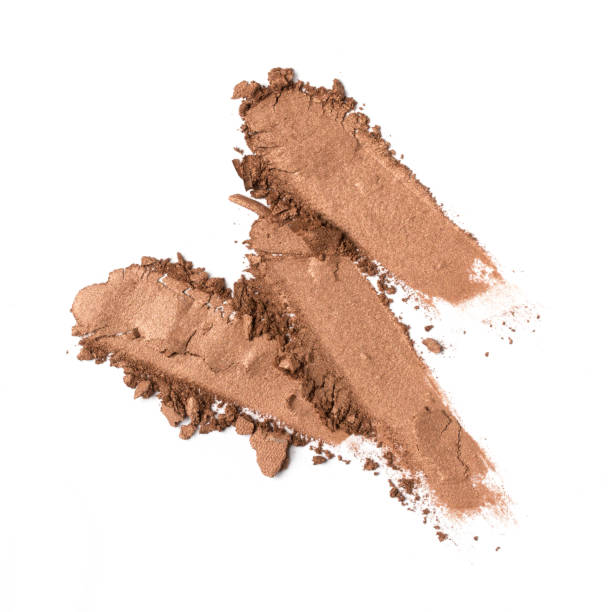 istock Brush stroke of crushed bright brown eye shadow 1194890228