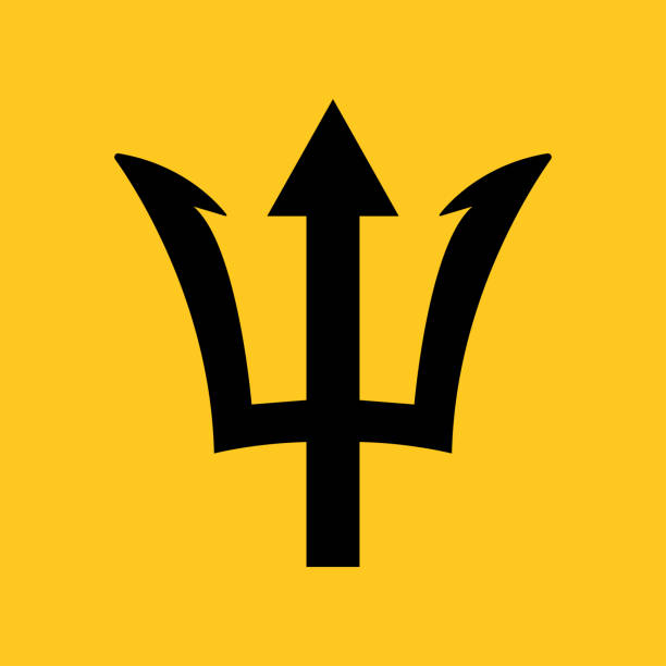 바베이도스의 국가 상징 - trident stock illustrations