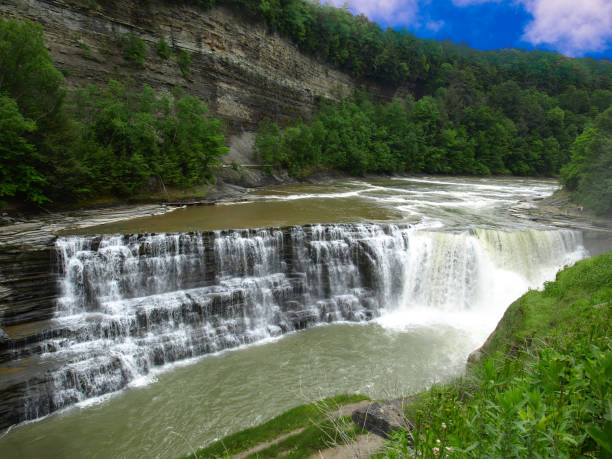 istock Lower falls at the Letchworth State Park, Upstate NY, USA 1194893375