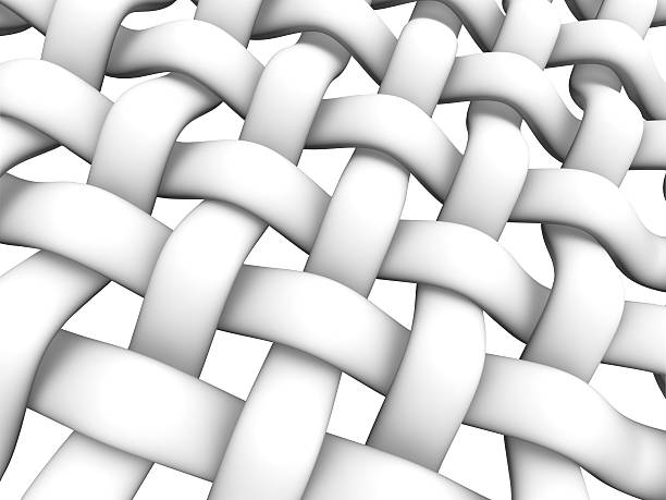 3 D renderowane Ilustracja przedstawiająca przeplotu fiber na białym – zdjęcie