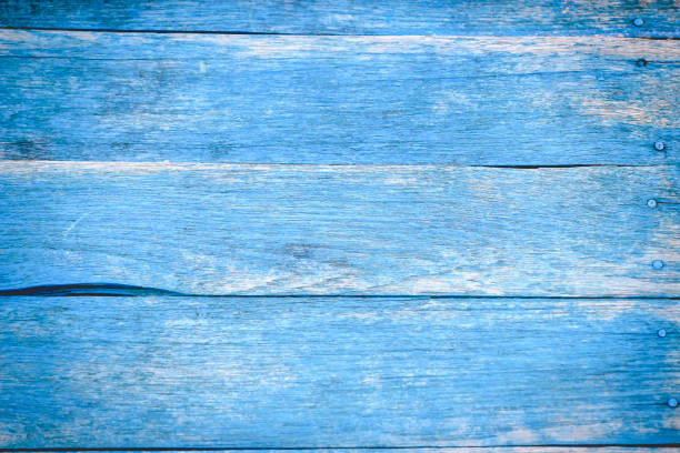 istock Wooden textured background, blue painted texture. 1194897050