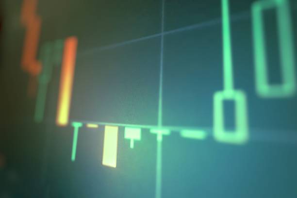 istock Stock market chart. Business graph background. Forex trading. Financial statistic analysis on dark background with growing financial charts. Stock analyzing. 1194899119
