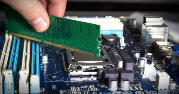 istock install RAM on the motherboard. 1194900837