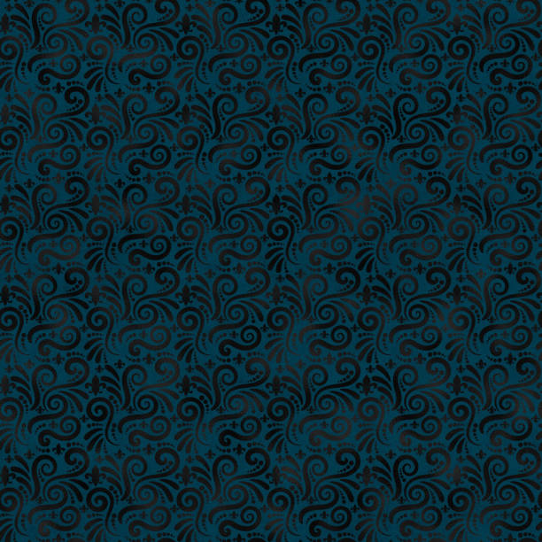 Flower De Lis Seamless Pattern Foil repeating pattern design on lightly textured background new orleans fleur de lis stock illustrations