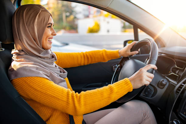 istock Young muslim female driver 1194901218