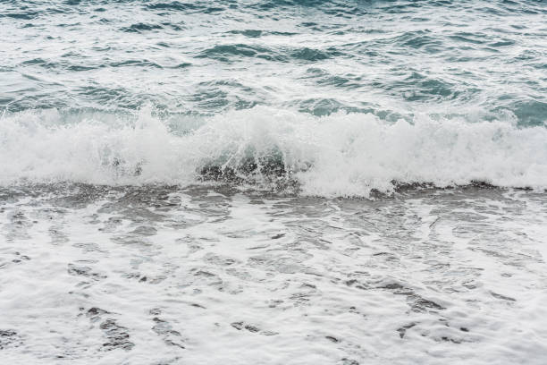istock waves splash on sea shore in summer 1194905113
