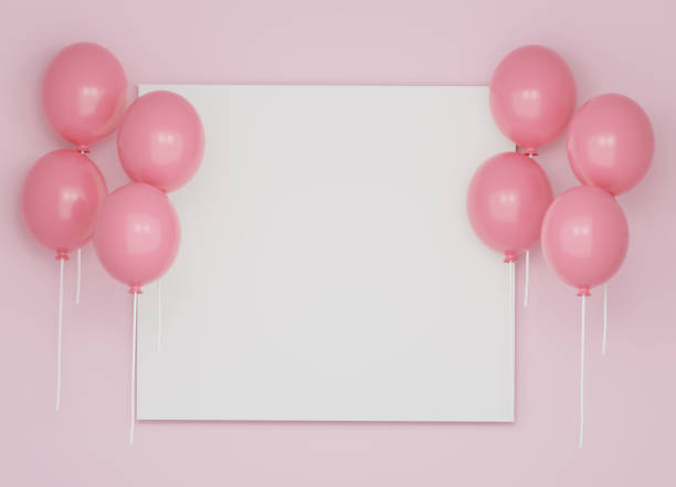 istock Frame 3DCG with cute balloons floating 1194905224