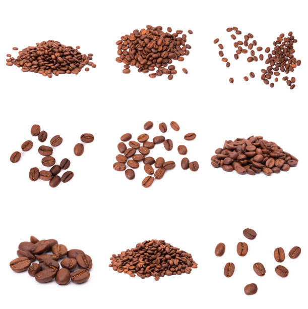 istock set of roasted coffee beans. Isolated on a white background. 1194908117