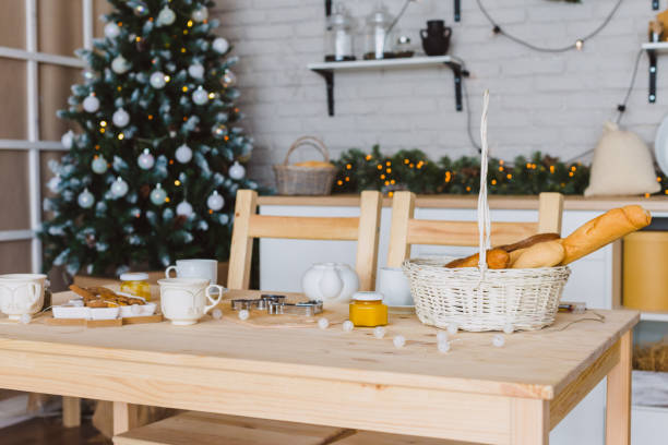 istock 2020 Christmas and New Year decorations with lights. Concept and background. 1194908171