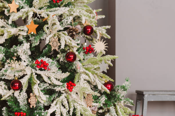 istock Christmas and New Year decorations with lights. Concept and background. 1194908321