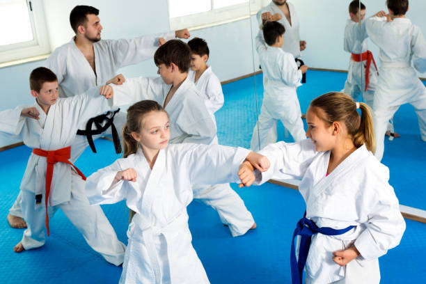 istock Children training in pairs 1194908710
