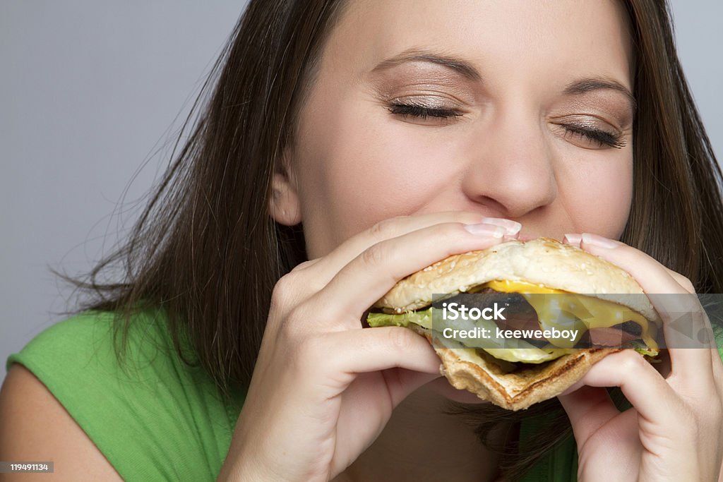 Hamburger mujer - Foto de stock de Comer libre de derechos