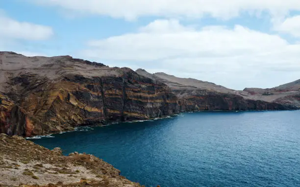 beautiful landscape of Ponta de Sao Lourenco and Atlantic Ocean, Madeira.