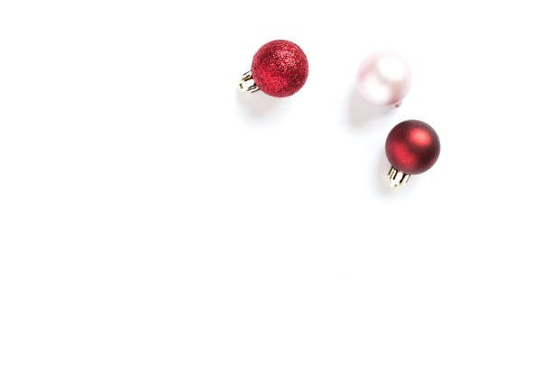 istock Christmas flat lay, christmas ornaments on white background 1194914597
