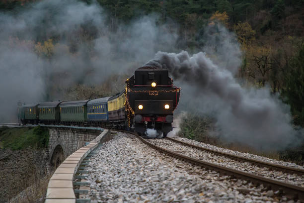 istock Old Steam train - steam locomotive 1194916636