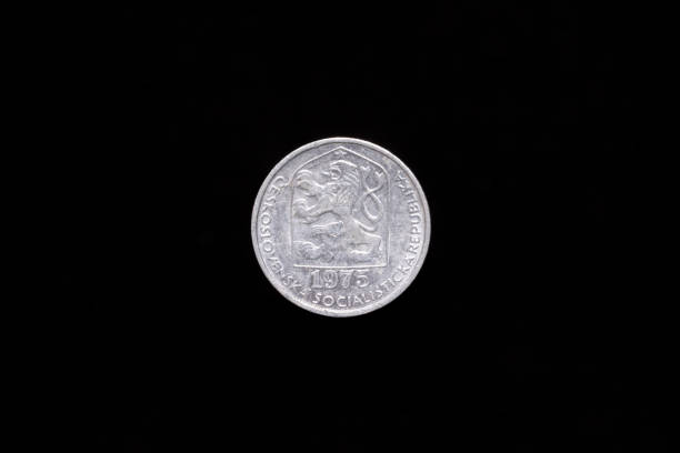 istock Old Czechoslovak 10 halier coin from 1975, obverse 1194917770