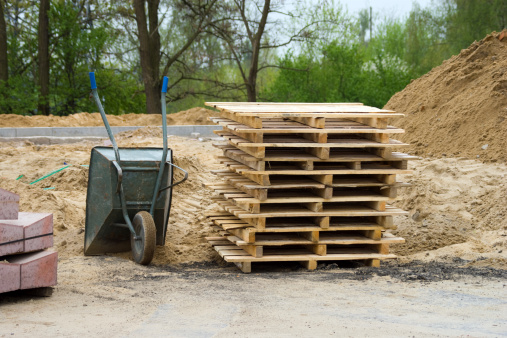 stack of wooden pallets Barrow