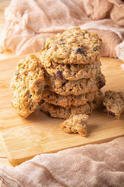 istock oatmeal cookies on a wooden table 1194924112