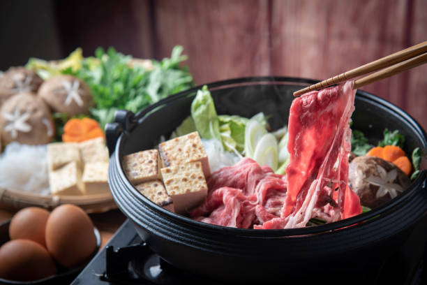 istock Sukiyaki, japanese famous beef hot pot 1194924182