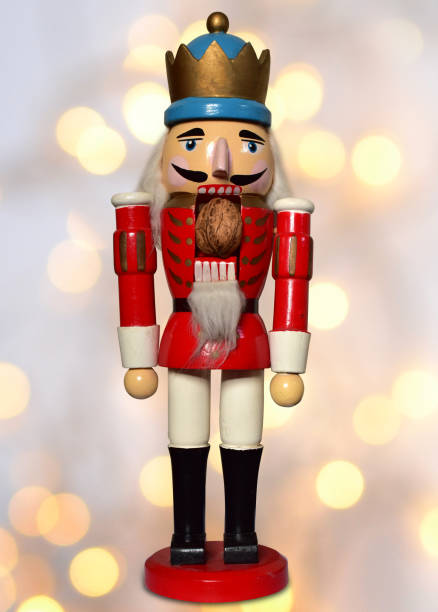 nutcracker german isolated soldier figure christmas decoration old antique german nutcracker blue toy christmas erzgebirge stock pictures, royalty-free photos & images