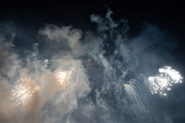 istock Fireworks at New Year. Abstract holiday background. 1194926415