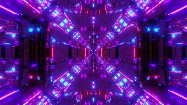 istock endless glowing lights on futuristic sci-fi hangar tunnel corridor with nice electric reflections 3d illustration wallpaper background graphic design 1194930105