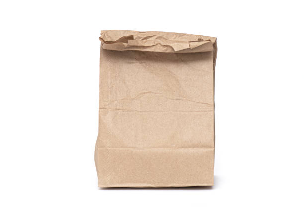 istock Crumpled paper Bag or Lunch Bag isolated on white Background 1194930271