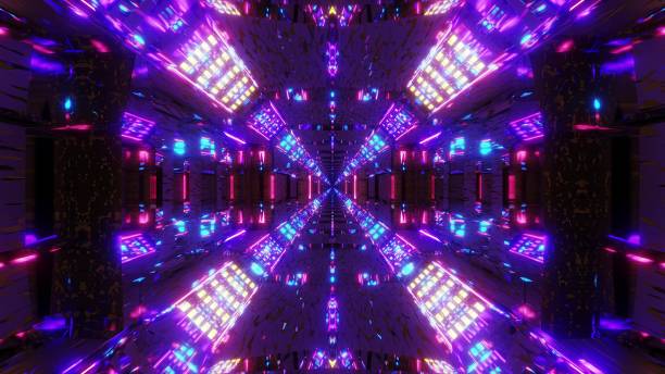 istock endless glowing lights on futuristic sci-fi hangar tunnel corridor with nice electric reflections 3d illustration wallpaper background graphic design 1194931428