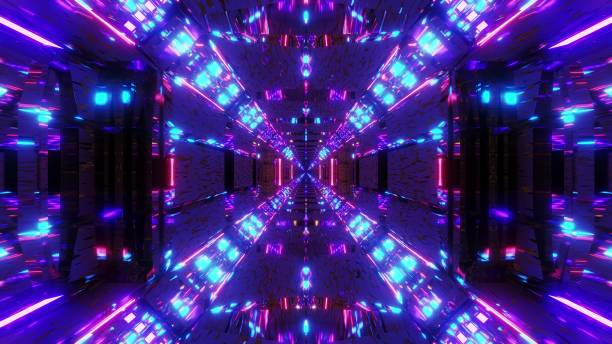 istock endless glowing lights on futuristic sci-fi hangar tunnel corridor with nice electric reflections 3d illustration wallpaper background graphic design 1194931973