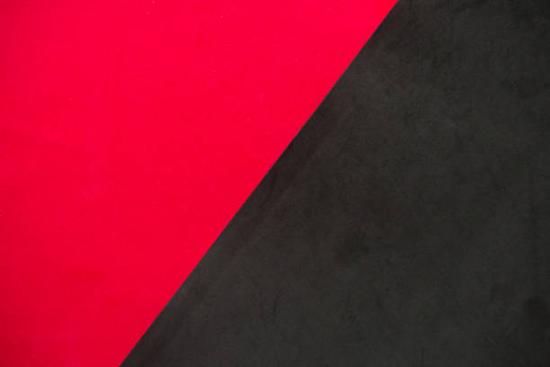 istock Red and black geometric paper background 1194934447