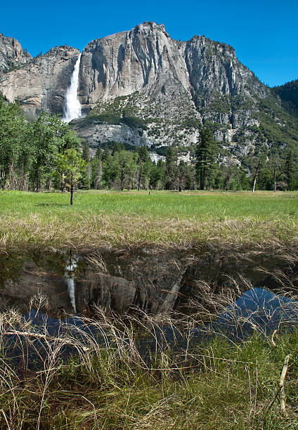 Waterfall Yosemite National Park stock photo
