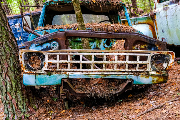 istock White Grill on Old Truck 1194941420
