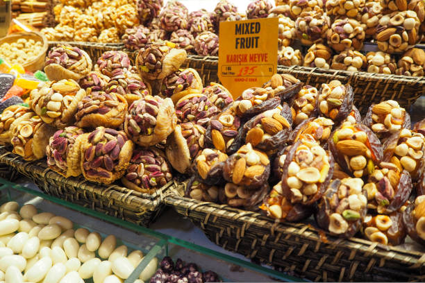 istock Walnuts, nuts and almonds in Egyptian Bazaar in Istanbul 1194941801