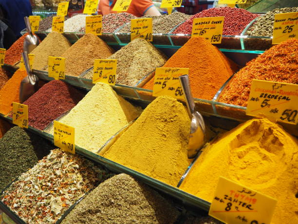 istock Curry and spices in Egyptian bazaar in Istanbul 1194944227