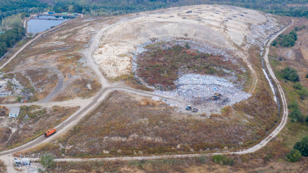 istock Organized dump solid waste at the landfill number 5 Kyiv city 1194947944