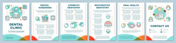 Vector illustration of Dental clinic brochure template layout