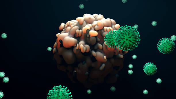 istock Viral infection, Virus infects cell 1194958056