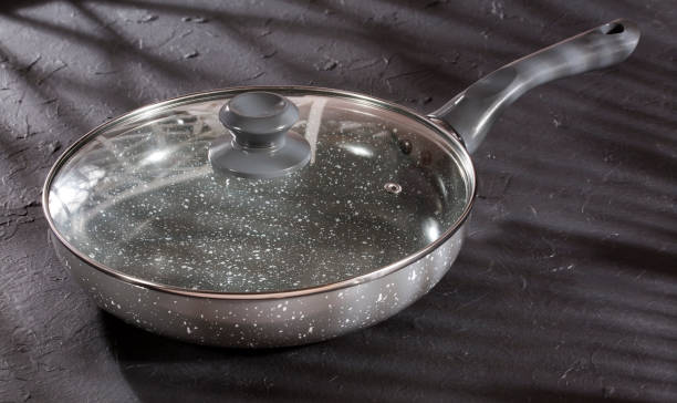 istock Frying pan with a glass lid and non-stick coating 1194961486