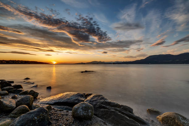 istock Sunset view at Point Grey Park beach, Vancouver, British Columbia, Canada 1194964723