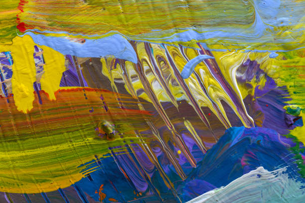 istock Abstract art background. Hand-painted background. SELF MADE. 1194968731
