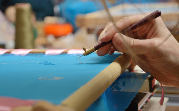 istock Process of tambour embroidery 1194968948