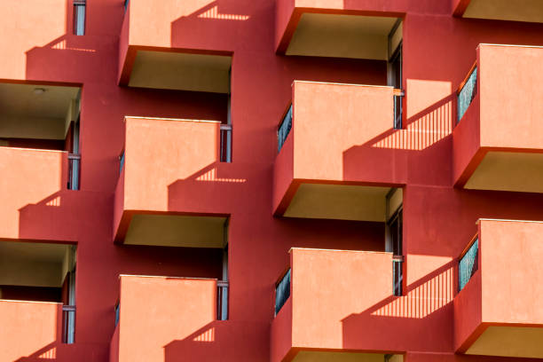istock Geometric patterns of a building exterior 1194969635