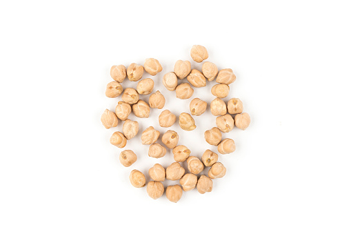 Uncooked chickpea isolated