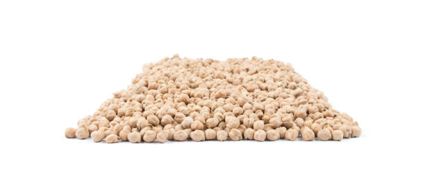 istock Uncooked chickpea isolated on the white background 1194972782