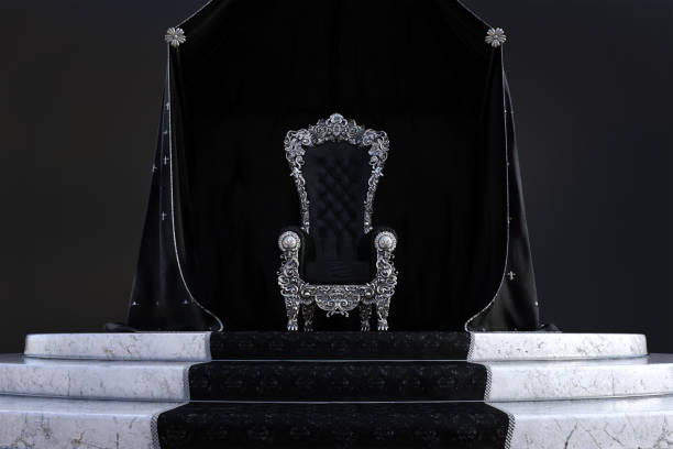 Gothic throne room background, 3d render. Gothic throne room background, 3d render. throne stock pictures, royalty-free photos & images