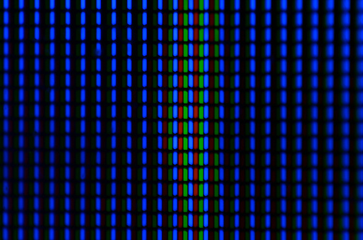 macro shot from some RGB pixel dots
